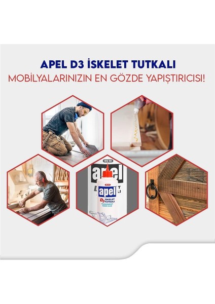 D3 İskelet Tutkalı Ahşap Mdf Mobilya Tutkal Şeffaf Güçlü 700 Gr WG90 - TUT337