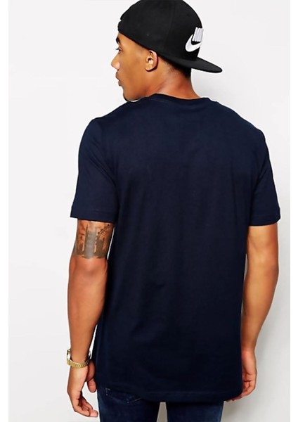 Swoosh Cotton Men's T-Shirt Navy BV0507-451 Erkek Tişört modelleri