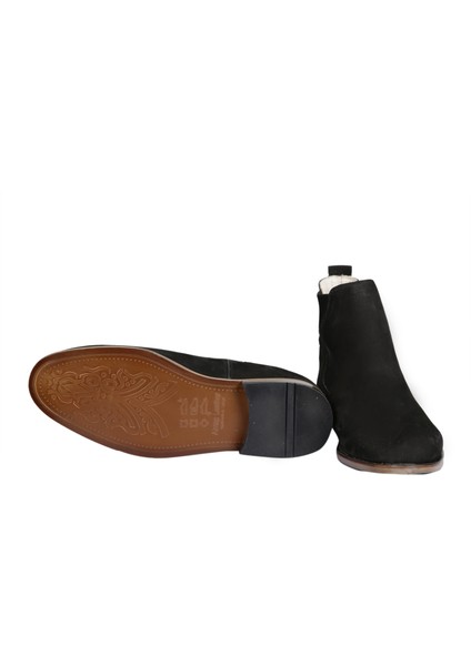 Bayan Nubuk Siyah Deri Chelsea Bot %100 El Yapımı ve Deri fırsatları