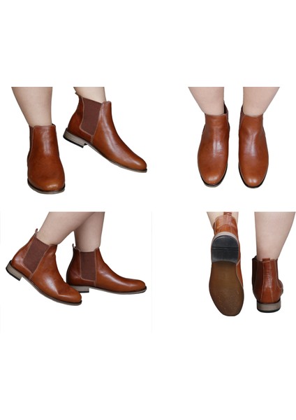 Erkek Kahverengi Chelsea Bot %100 El Yapımı ve Deri fırsatları