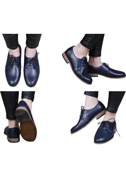 Bayan Lacivert Kundura %100 El Yapımı ve Deri Ayakkabı modelleri