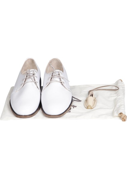 Bayan Beyaz Kundura %100 El Yapımı ve Deri Ayakkabı fiyatları