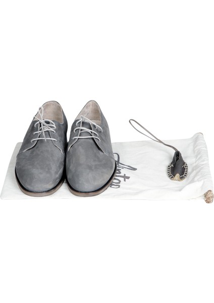 Bayan Nubuk Gri Deri Kundura %100 El Yapımı ve Deri Ayakkabı indirimleri