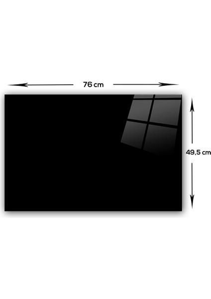 Düz Renk - Siyah | Cam Ocak Arkası Koruyucu | 49.5cm x 76cm modelleri