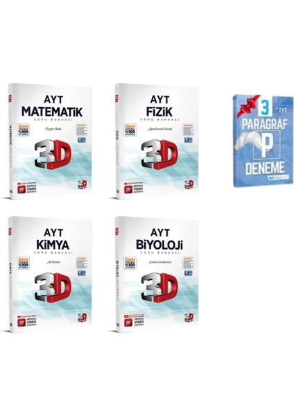 AYT Matematik Fizik Kimya Biyoloji Soru Bankası Set