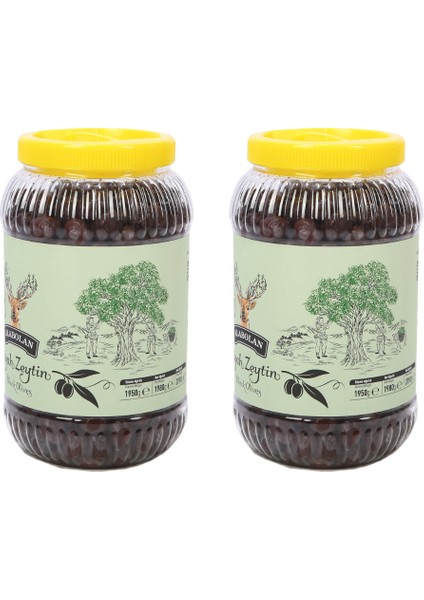 161-180 Kalibre Siyah Zeytin 1950 gr 2'li Paket