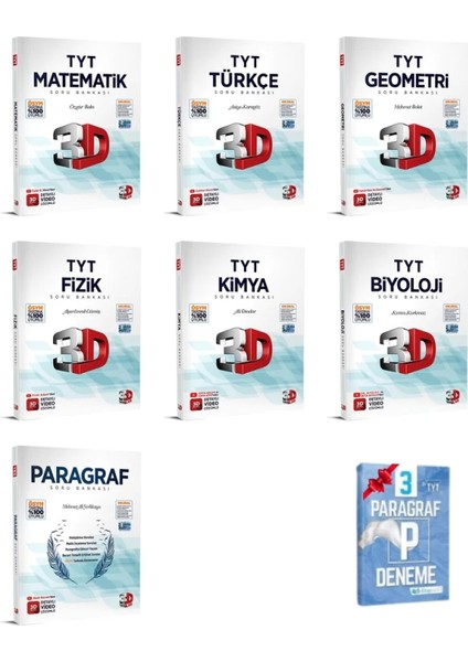 TYT Matematik Geometri Türkçe Fizik Kimya Biyoloji Paragraf Soru Bankası