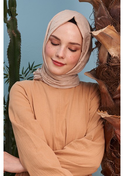 Bambu Kraş Şal - Bej