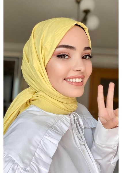 Kübra Koç Bambu Kraş Şal - Ananas