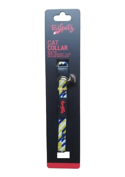 Tailpetz Cat Color Easy & Safety Lock Cut Ayarlanır Kedi Boyun Tasması