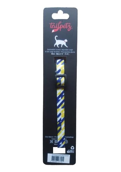 Tailpetz Cat Color Easy & Safety Lock Cut Ayarlanır Kedi Boyun Tasması