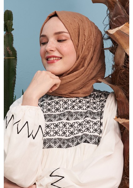 Bambu Kraş Şal - Latte