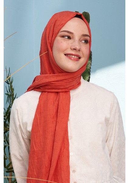 Kübra Koç Bambu Kraş Şal -Mercan fiyatları