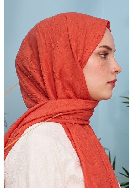 Kübra Koç Bambu Kraş Şal -Mercan modelleri