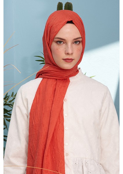 Kübra Koç Bambu Kraş Şal -Mercan fırsatları