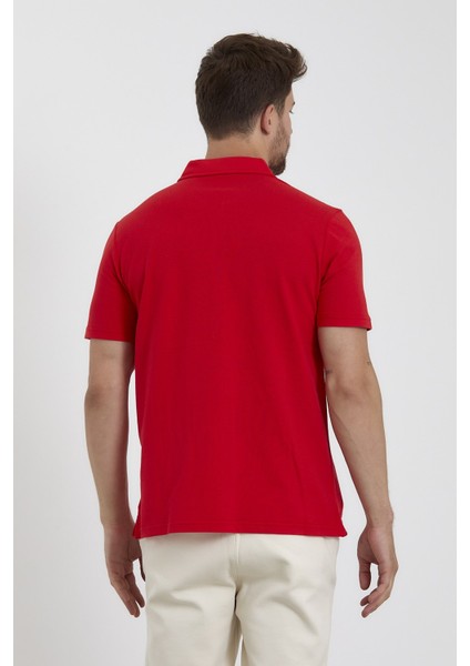 Erkek Basic Polo Yaka Tişört (Regular Fit) Kırmızı