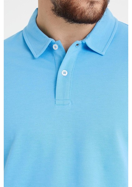 Erkek Basic Polo Yaka Tişört (Regular Fit) Mavi