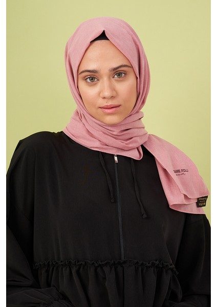 Taşlanmış Pamuk Şal - Rose