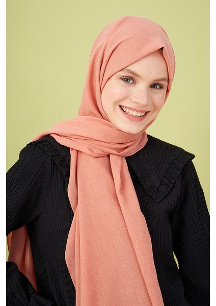 Sümeyye Tural Taşlanmış Pamuk Şal - Yavruağzı fiyatları