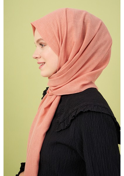 Sümeyye Tural Taşlanmış Pamuk Şal - Yavruağzı fırsatları