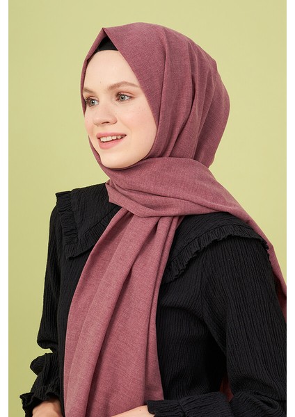 Taşlanmış Pamuk Şal - Yaban Mersini