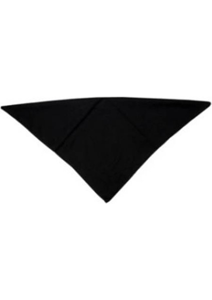 Düz Renk Siyah Kare Bandana