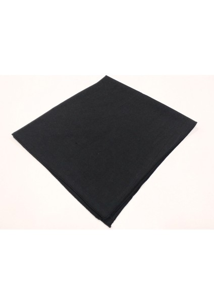 Düz Renk Siyah Kare Bandana