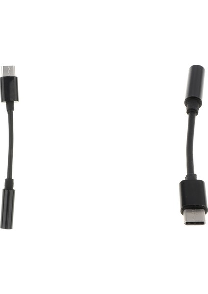 C Tipi - 35 mm Ses Kablo Adaptörü Aux Kulaklık Jakı Için 2 Parça (Yurt Dışından)