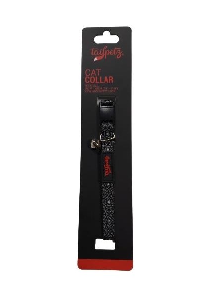 Tailpetz Cat Color Easy & Safety Lock Gothic Ayarlanır Kedi Boyun Tasması