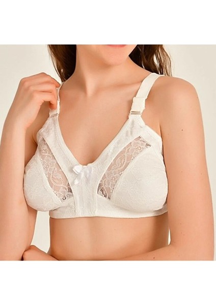 Kadın Dantel Detaylı Büyük Beden D Cup Toparlayıcı Rahat Sütyen