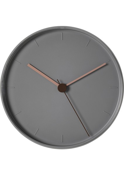 Duvar Saati, Pembe-Gri, 25 Cm, Bondtolvan