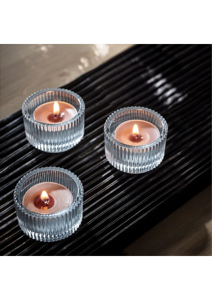 Kokulu Tealight Mum, Gri, 3.5 Saat, Enstaka