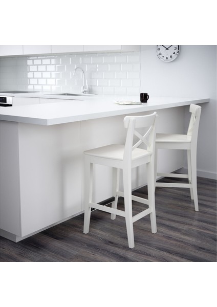 Bar Sandalyesi, Beyaz, 63 Cm, Ingolf fiyatları