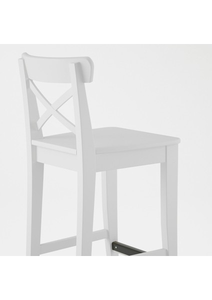Bar Sandalyesi, Beyaz, 63 Cm, Ingolf fırsatları
