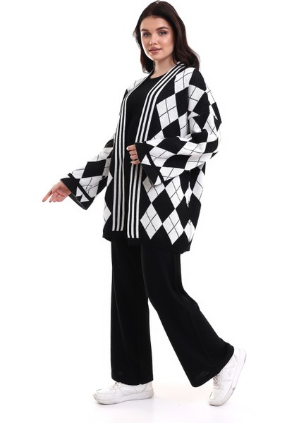 Siyah Baklava Desenli Triko Alt-Üst-Ic Takım fiyatları