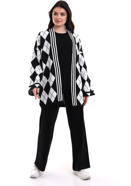 Siyah Baklava Desenli Triko Alt-Üst-Ic Takım modelleri