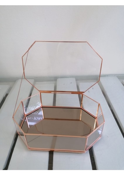 8/30X20X7 Bronz Aynatabnalı Takı Kutusu