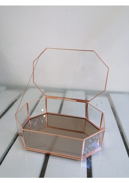 8/30X20X7 Bronz Aynatabnalı Takı Kutusu