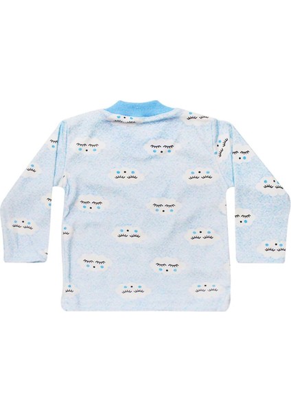 Erkek Bebek Bulut Desenli Alt Üst Mavi 2'li Pijama Takım fırsatları