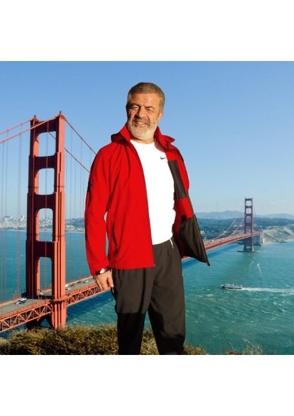 Erkek Kırmızı Su Geçirmez Softshell Mont Rnns-01(Dar Kalıp Bir Beden Büyük Almanızı Öneriyoruz)