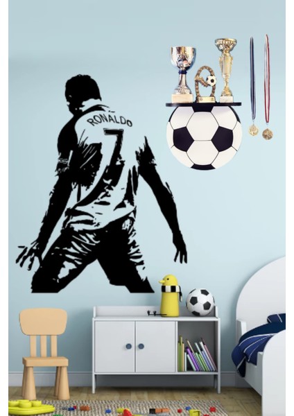 Futbol Çocuk Odası Duvar Rafı