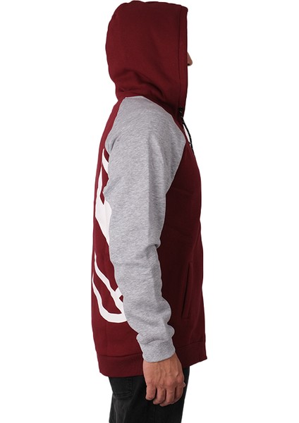 Dıomand Kapşonlu Erkek Sweatshirt- Gri/Bordo fiyatları