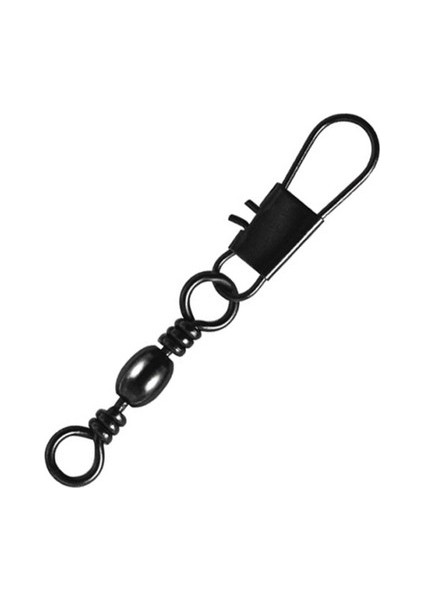 Fırdöndü Seti 10 Adet Kilitli Black Nickel Renkli Balıkçılık Aksesuarı