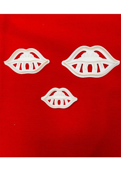 Sevgililer Günü Dudak 3'lü Kurabiye Kalıbı ve Hamur Şekillendirici fiyatları