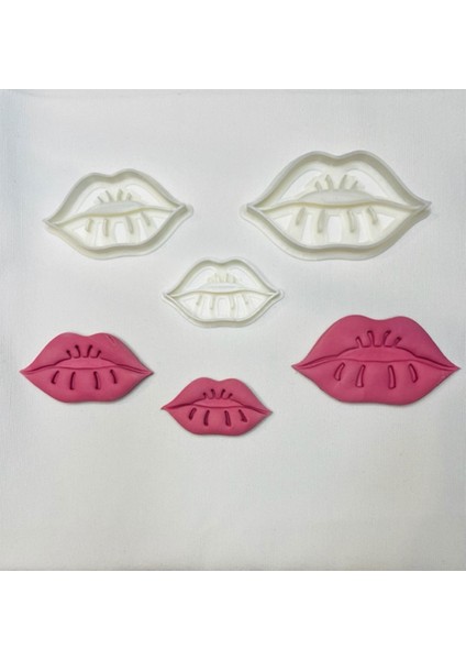 Sevgililer Günü Dudak 3'lü Kurabiye Kalıbı ve Hamur Şekillendirici fırsatları