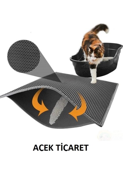 Elekli Kedi Tuvalet Önü Paspası Kedi Kumu Paspası