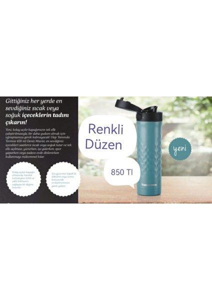 Hep Yanımda Termos Bardak ( Renkli Düzen )