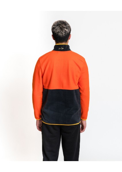 Full-Zip Fleece 01 - Orange/dark Grey Erkek Polar