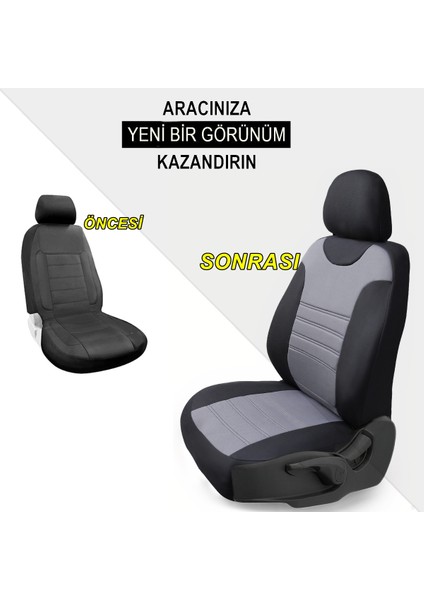 Z&C MAXTECH Hyundai Accent Era Deri Detaylı Özel Tasarım Oto Koltuk Kılıfı Seti Trend