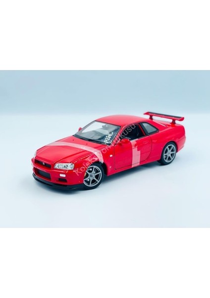1/24 Nissan Skyline Gtr R34 Model Araba Kırmızı
